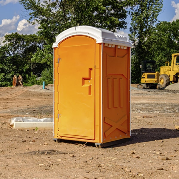 how often are the portable toilets cleaned and serviced during a rental period in Calhoun County Michigan